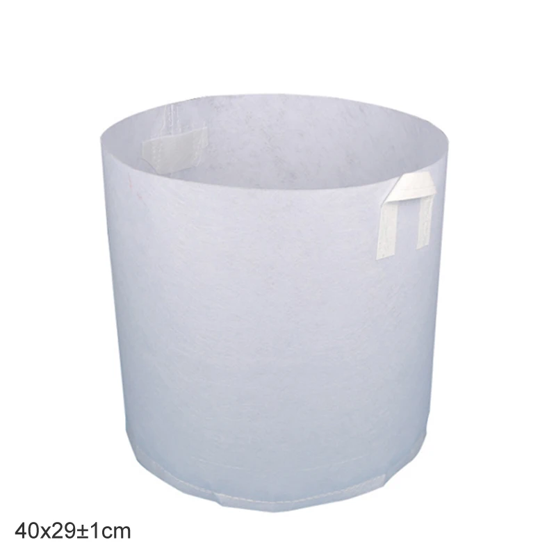 40x30cm Белый контейнер для выращивания корней, мешок для растений, круглые тканевые горшки 5 размеров, нетканый горшок для аэрации, контейнеры - Цвет: 40x30cm