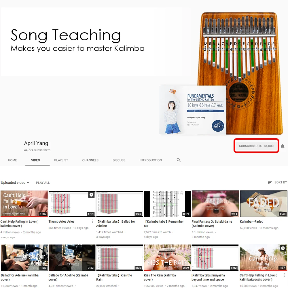 GECKO Kalimba 17 клавиш большой палец фортепиано и EVA высокопроизводительная защитная