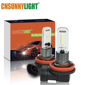 

CNSUNNYLIGHT 2pcs H11 H8 LED H7 H4 Car Fog Lamps 9005 HB3 9006 HB4 Daytime Running Driving White Light Turning Parking Bulbs 12V
