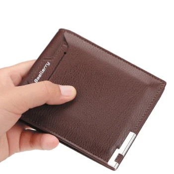 

Men Wallet Short Wallet Iron Side Open Youth Wallet Multi-card Position 2020 Fashion Clutch Bag Forever Young Wallet Youth Gift