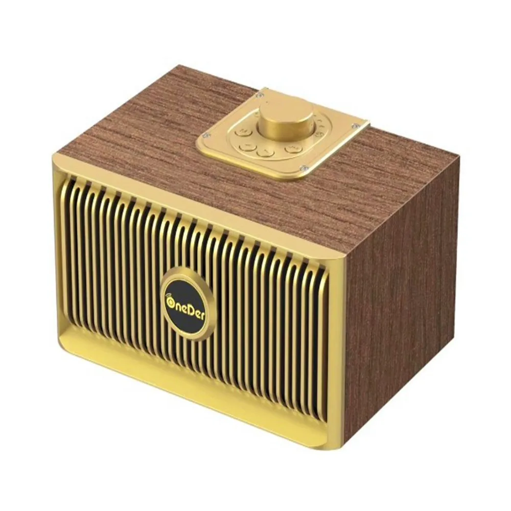 

Wood Bluetooth Sound Box Vintage Portable Radio Speaker Knob Retro Speaker Box For Phone Music Column Support Usb Tf Aux