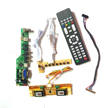 

For LM190WX1-TLC1/TLC2 T.V53 controller board LCD display panel Remote+Inverter+keyboard 4CCFL 30Pin LVDS VGA HDMI AV USB RF Kit