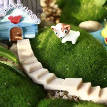 1 шт Мини смолы мост ступенчатый украшение для сада «сделай сам» горшка для сада фей, украшение, статуэтки миниатюры прямой изгиб лестницы