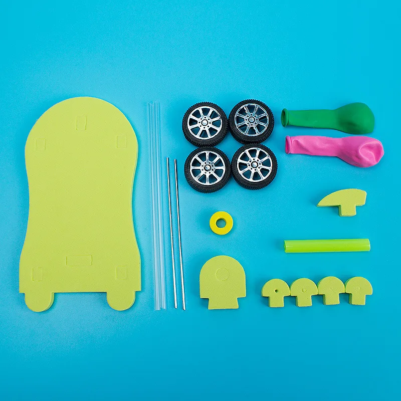 

DIY Balloon Recoil Small Car Young STUDENT'S Science Experiment Equipment Science And Technology for Making Popularization of Sc