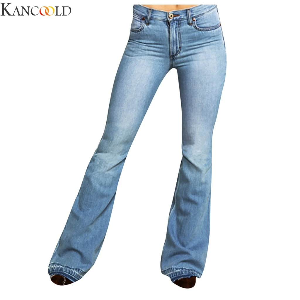KANCOOLD, модные ультра джинсовые штаны, Женские Широкие джинсовые штаны с высокой талией, элегантные женские вечерние длинные облегающие сексуальные штаны