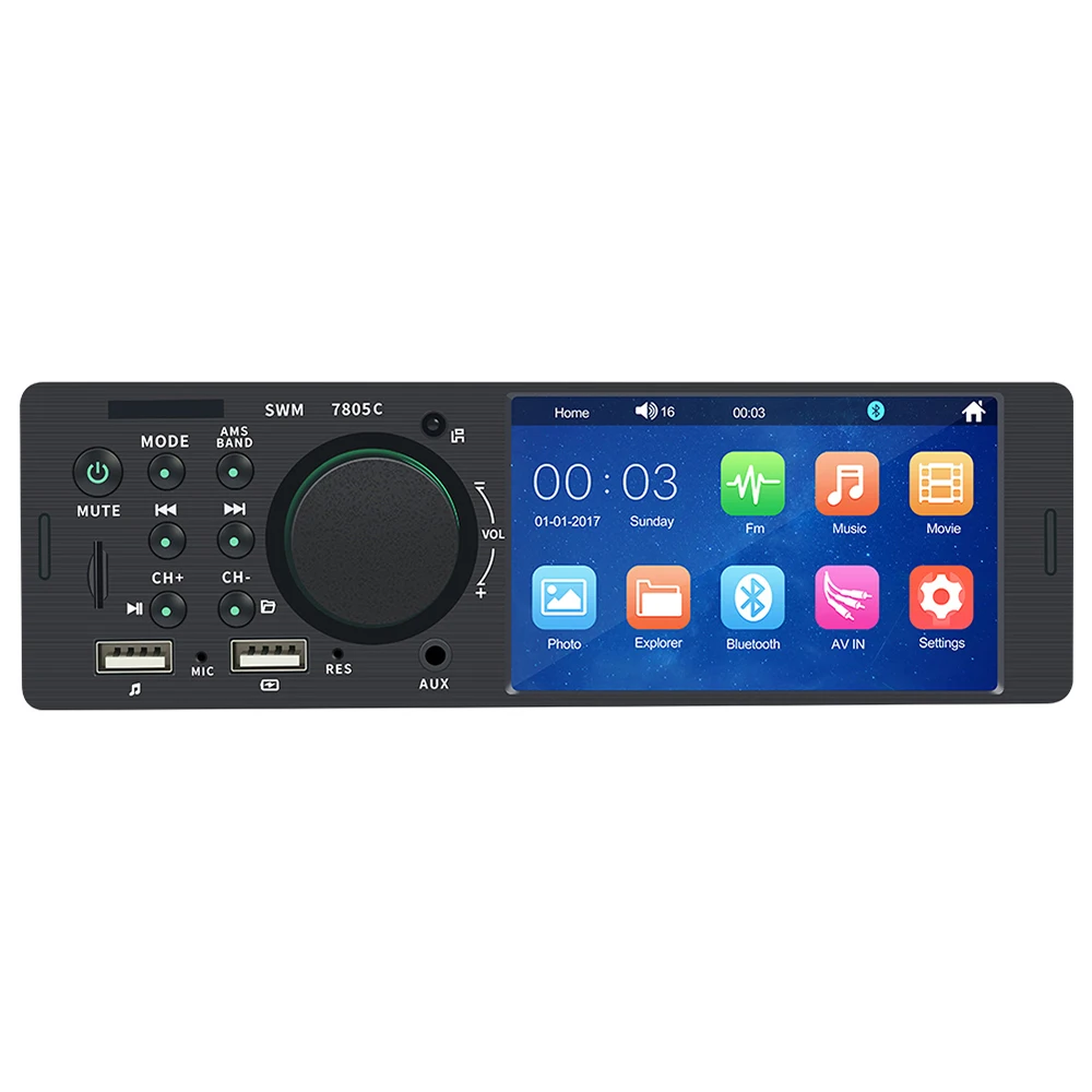 Автомагнитола 1 Din FM-радио Bluetooth мультимедийный mp5-плеер 4 дюйма автомобильная