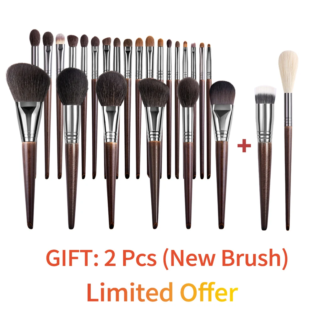 OVW Natural Goat Hair Makeup Brushes Set Professional Kit brocha maquillaje pedzle do makijazu blending smudging brush shader 6