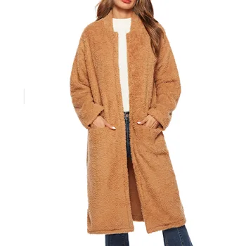 

Long Jacket Women Winter Lady Coat Women Warm Short Faux Fur Splice Zipper Coat Jacket Parka Outerwear куртка женская Z4