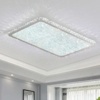 

Modern crystal chandeliers Lights Home Lighting ledlamp Living room Bedroom plafonnier Square led chandelier lampadari fixtures