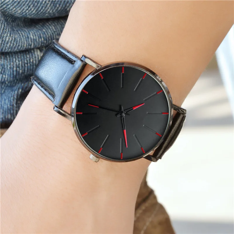 2022 Minimalist Men's Fashion Ultra Thin Watches Simple Men Business Leather Belt Quartz Watch Relogio Masculino