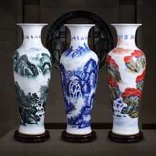 Цзиндэчжэнь керамика фарфоровая ваза для бутылок украшение ручная роспись синий и белый китайский стиль дома традиционное ремесло 9 моделей