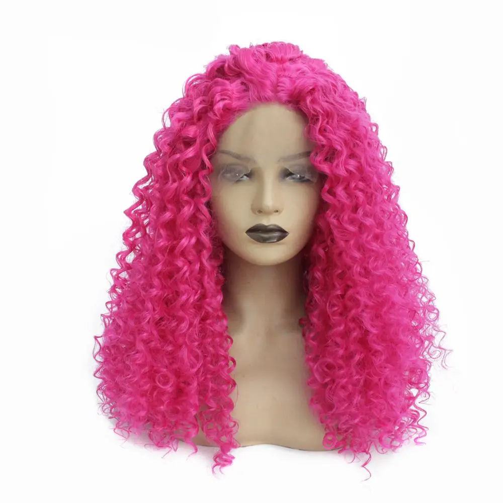 Grey Long Kinky Curly Wigs For Black Women Heat Resistant Fiber Hair Glueless Synthetic Afro Curly Lace Front Wig with Baby Hair