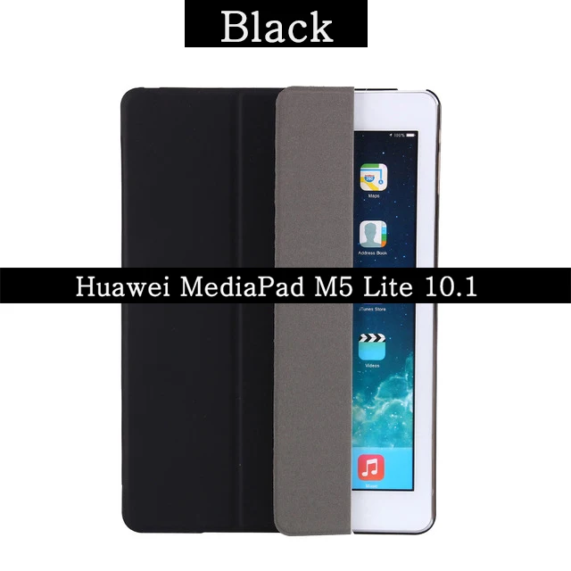 MediaPad M5 Lite Чехол-книжка с подставкой для huawei MediaPad M5 Lite 10 BAH2-W19 BAH2-L09 10,1 дюймов pu кожаный магнитный чехол с функцией автоматического пробуждения/сна смарт-чехол - Цвет: MediaPad M5 Lite
