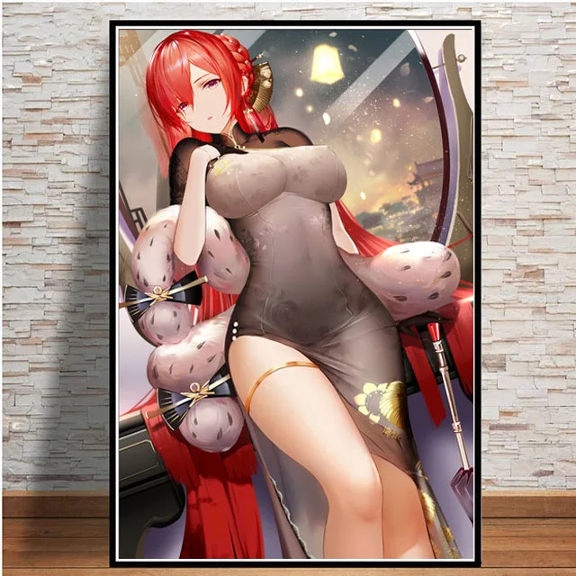 Hd-качество для домашнего декора с Azur Lane предприятия Monarch Illstrious Washington картина в стиле аниме Nordic картины на стену постеры-холсты - Цвет: Nordic UU400-06