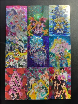 

9pcs/set Sailor Moon Team Pasteable Sexy Beauty Hobby Collectibles Game Collection Anime Cards Limit Sexy Girl Free Shipping