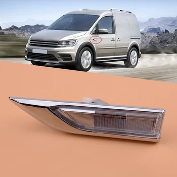 

Silver ABS Car Left Side Marker Turn Signal Light Indicator Fit For VW Transporter T6 Caravelle Multivan MK VI Caddy MK4