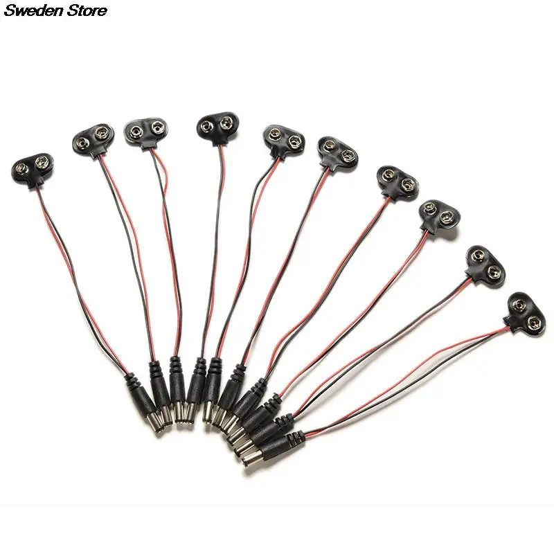 

1 шт. 9 В DC I-образный кабель питания для аккумулятора, зажим для цилиндрического разъема для Arduino, стандартные запасы