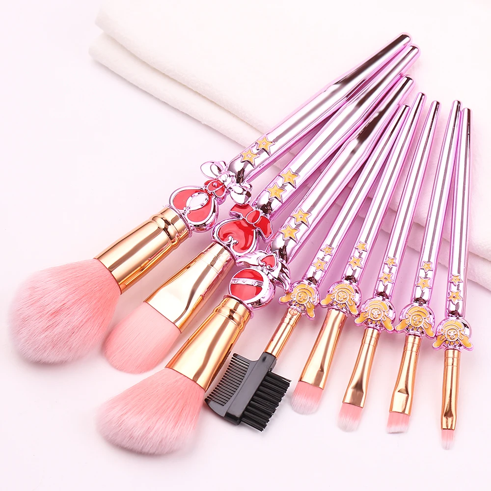 Newest Sailor Moon Makeup Brushes Set Cosmetics tools Powder Foundation Blending Eyeshadow Blush Brush Pro Pinceaux Maquillage