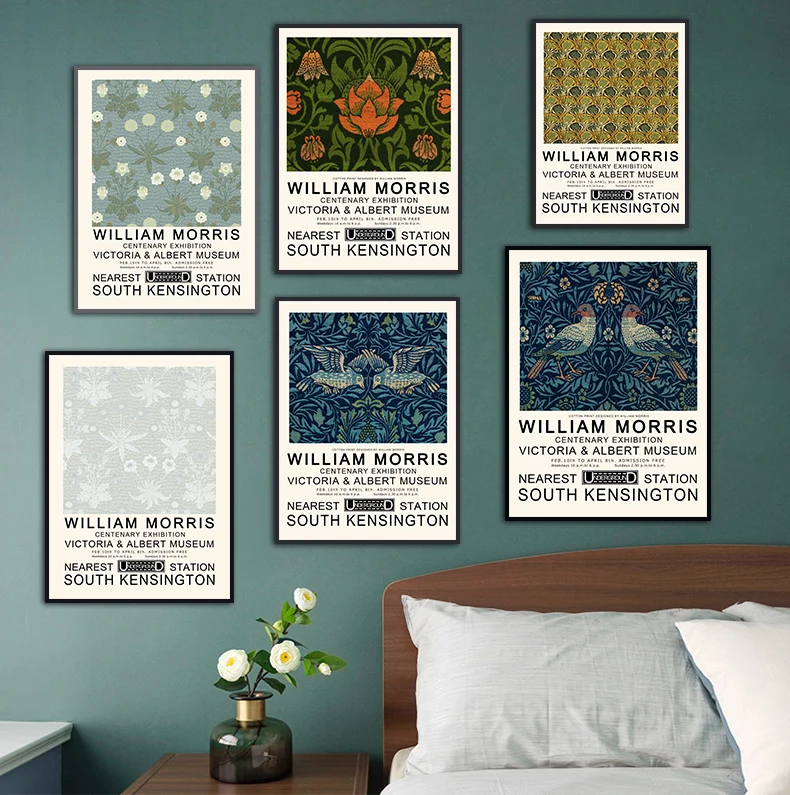 

William Morris Canvas Print Abstract Style Prints And Posters London Underground Art Nouveau Wall Painting For Living Room Decor
