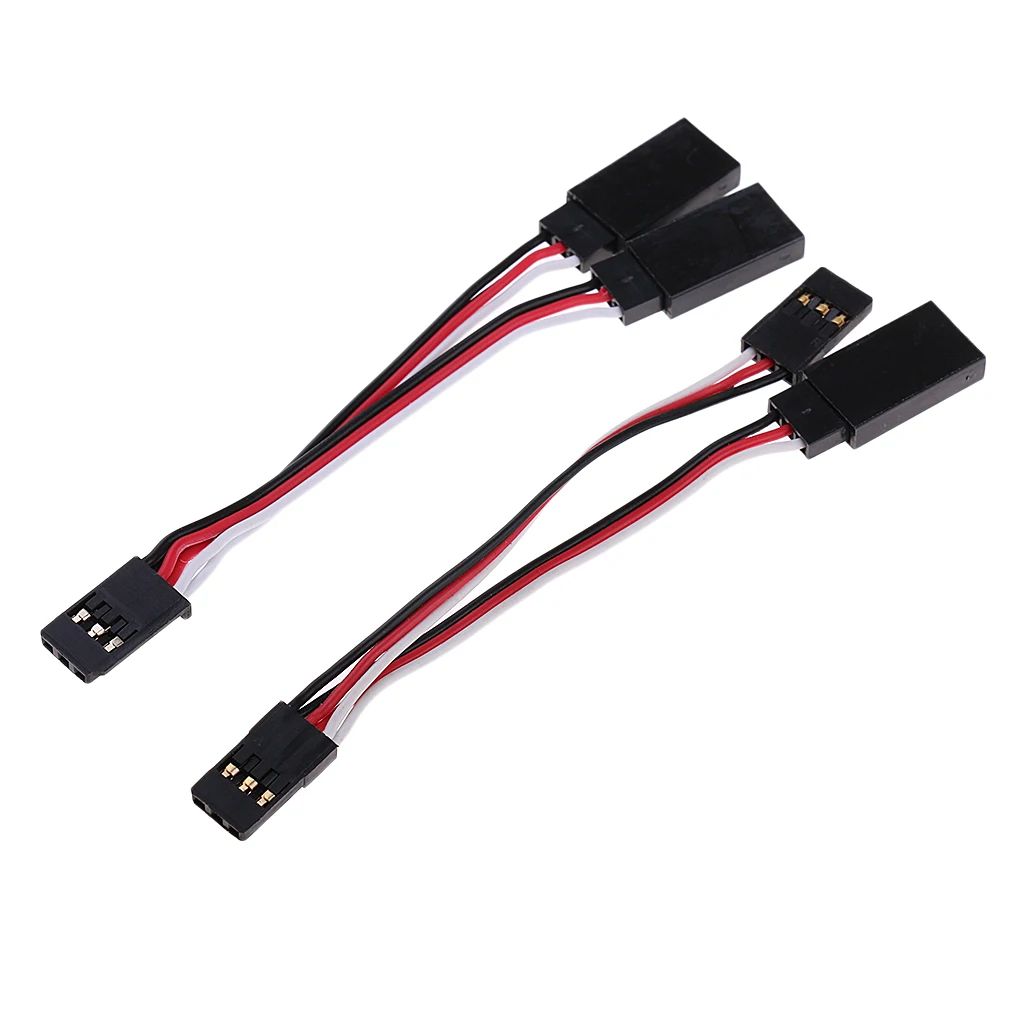 4x Y-Harness Male Female Plug 2 In 1Charge Cable For Futaba JR Replacement