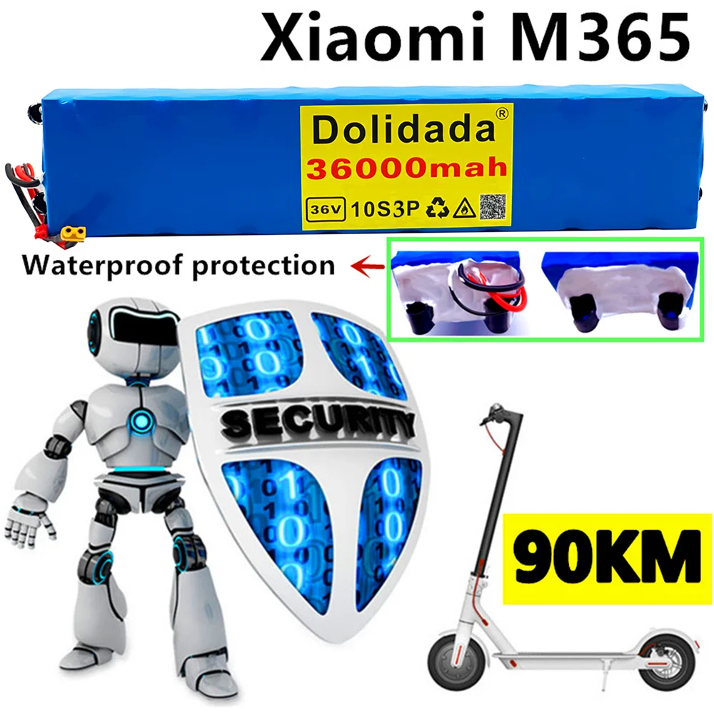 Перезаряжаемая литиевая батарея m365 Xiaomi 36 В 36Ah18650 10S3P 500 Вт для электрических