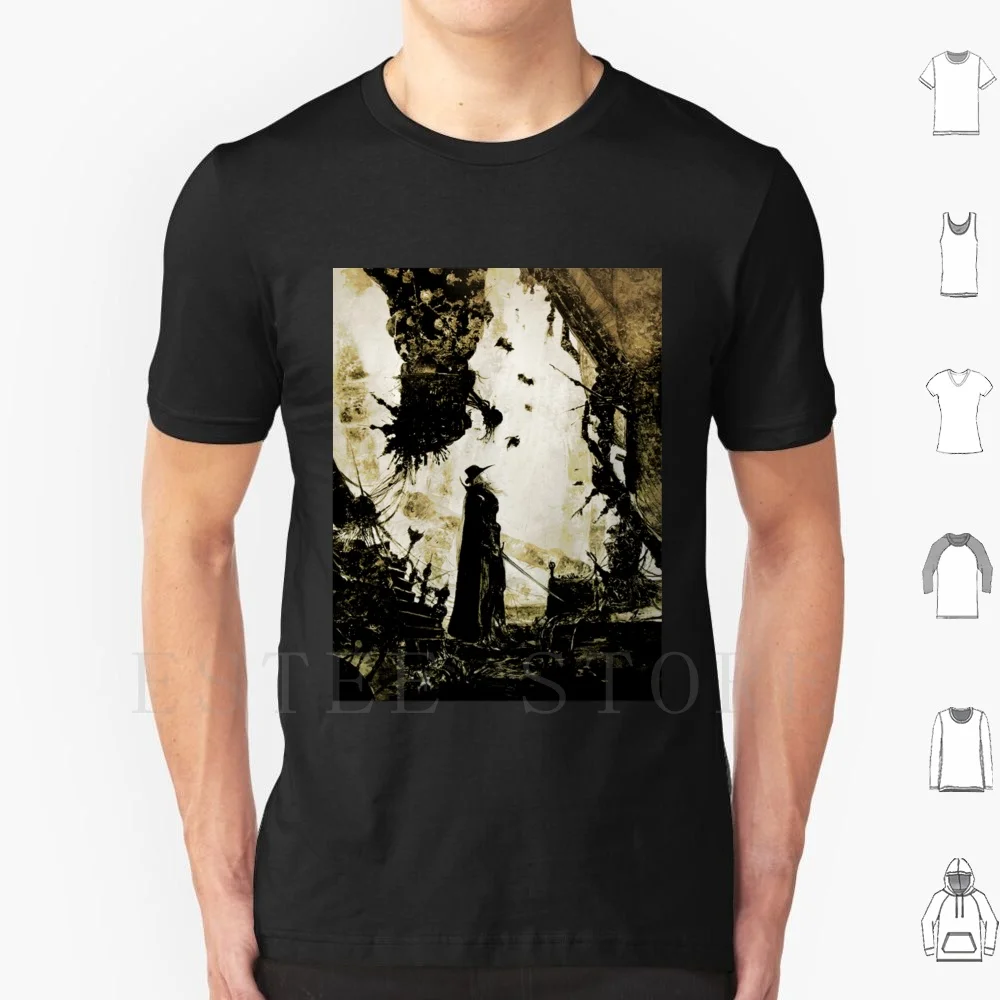 Yoshitaka Amano Vampire Hunter D T Shirt Cotone Uomo Stampa Fai Da Te Yoshitaka Amano Vampire Hunter D