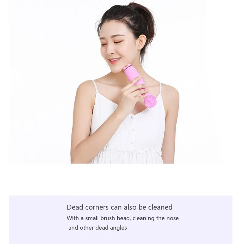 3 In1 Facial Cleansing Brush Cleaning Pores Oil-control Exfoliating Massage Silicone Electric Cleansing Instrument Wash