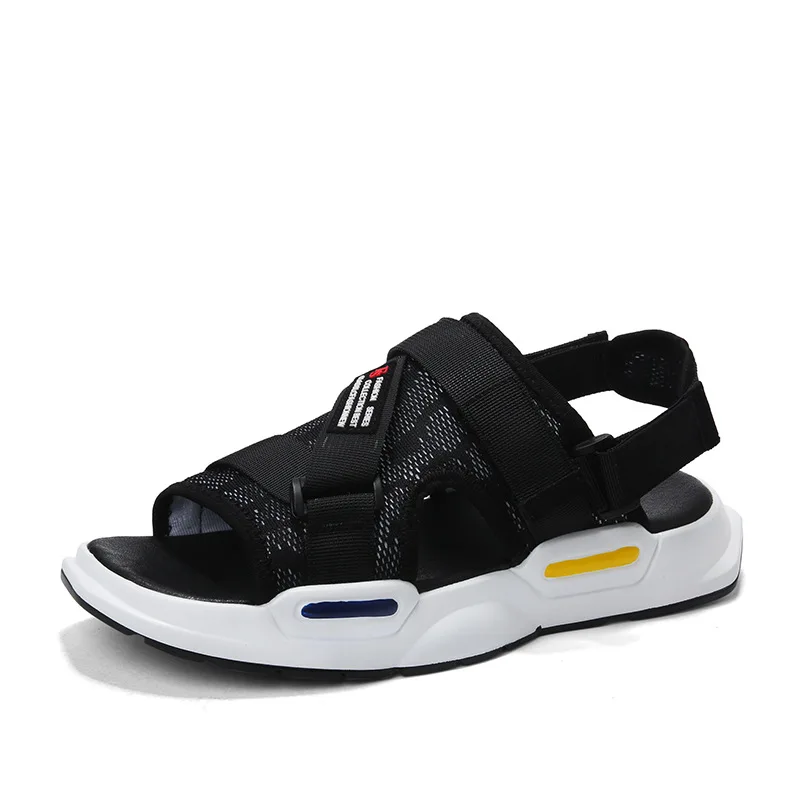 Мужские сандалии; коллекция года; сезон лето; Новинка; стильные мужские сандалии; уличная спортивная мужская обувь с открытым носком; Повседневная модная обувь