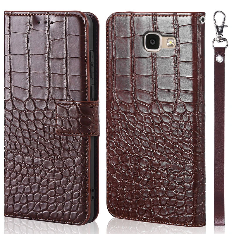 For Samsung Galaxy A5 2016 A510 SMA510F A510M Case Crocodile texture leather flip Cover with card slot | Мобильные телефоны и