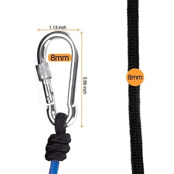 

Fishing Magnet Rope 20 Meters, Heavy Rope with Safe Lock,Diameter 8Mm Nylon Rope Safe and Durable Black