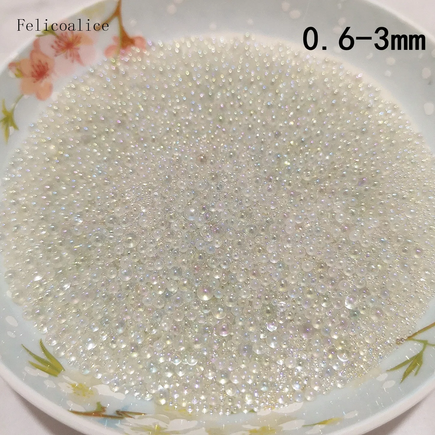 450g AB Transparente Bubble-Ball-Glasperlen, Material für Epoxidharz-Gießformen, Füllmaterial für DIY-Schmuck, Schleim-Deko-Zubehör – Detail 4
