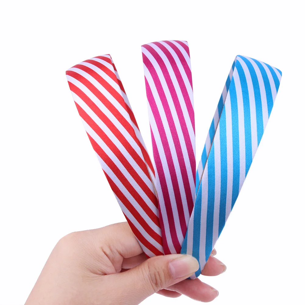 

Jewelry headband Women's temperament 3cm wide fringe striped satin cloth headband hair accessories wholesale