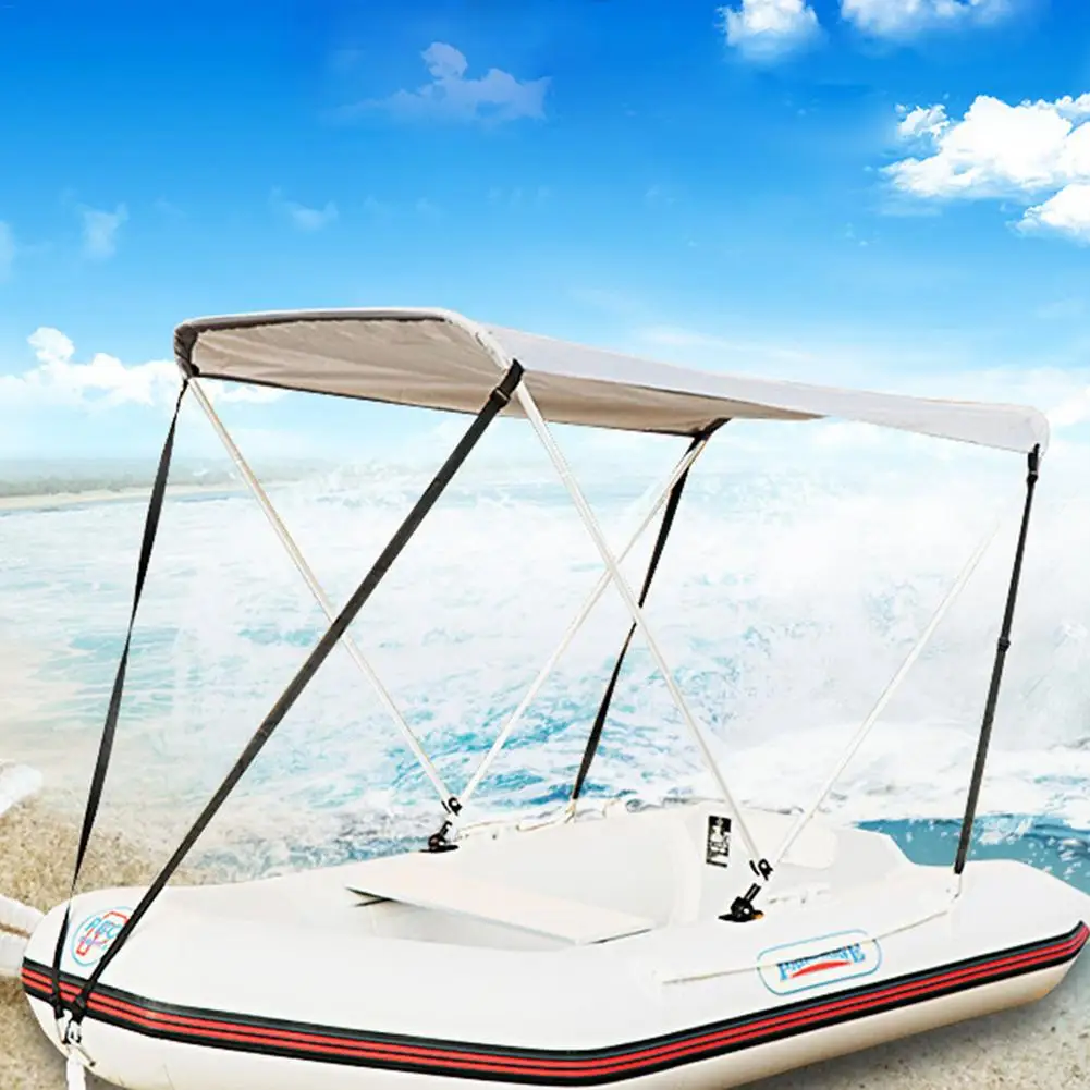 Boat Awning Waterproof UV-Proof Portable Folding Sunshade Iatable Boat  Awning Tent Sunshade Kayak Fishing Sun Tent RB-A77