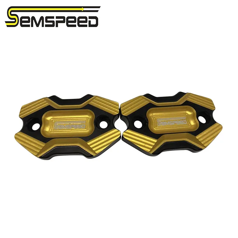 Semspeed Мотоцикл CNC Передняя Тормозная жидкость Крышка Резервуара крышка 2 шт для
