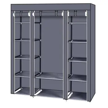 

69" portable closet wardrobe storage cabinet, non-woven fabric fast, easy t