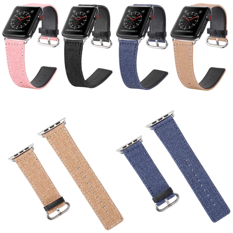 Onthelevel Новое поступление! джинсовые мужские ремешок для наручных часов Apple Watch, ремешок 42 мм, 38 мм, версия/44 мм 40 мм серии 4/3/2/1 наручных часов