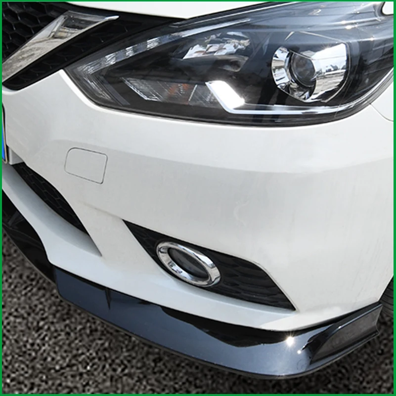 For Nissan- Sentra SYLPHY Front Bumper Sport Style Lip Lower Grille Diffuser Protector Spoiler Body Kit Cover Trim