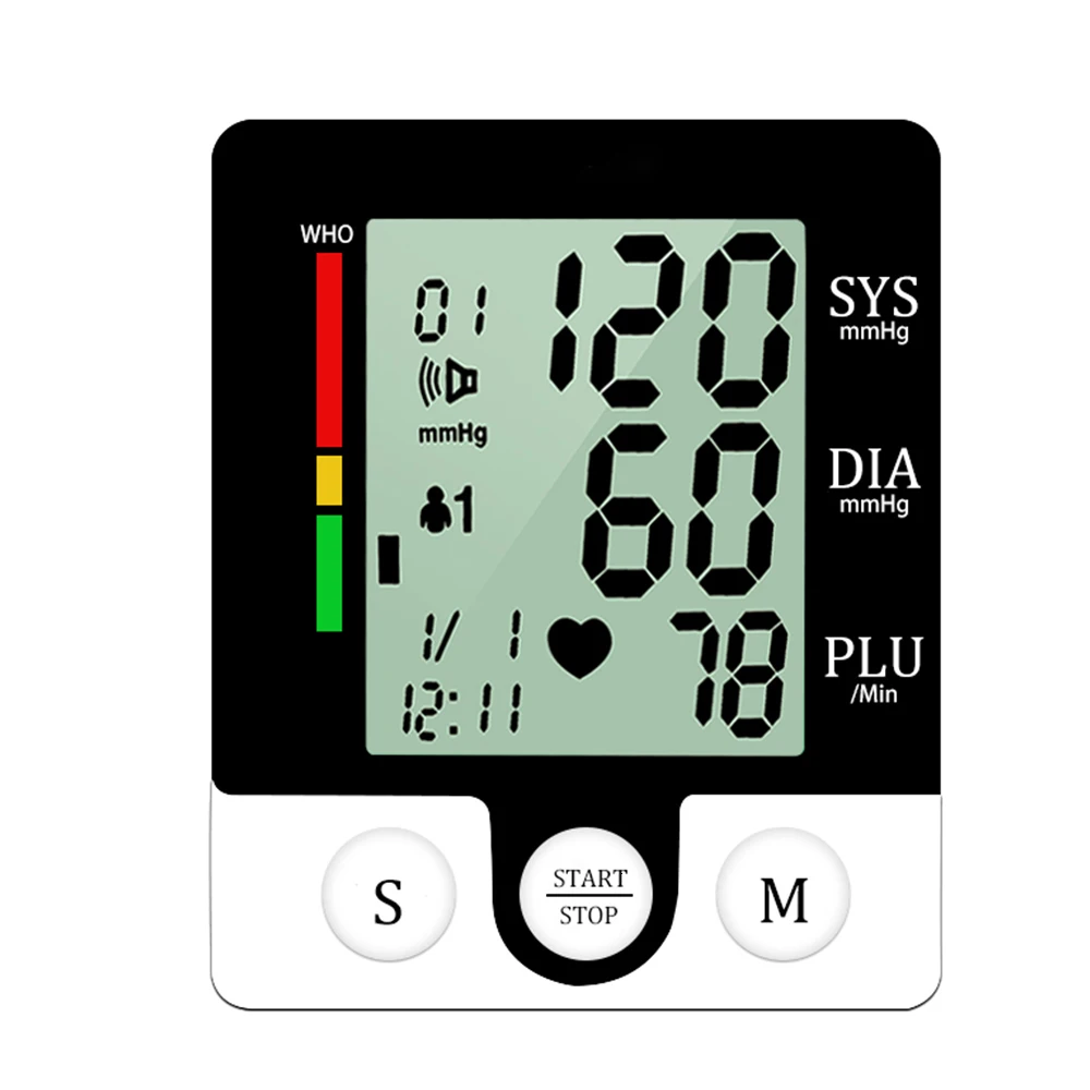 Медицинский автоматический измеритель артериального давления на запястье, цифровой тонометр, бытовой измеритель артериального давления