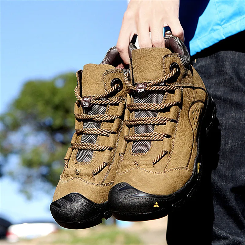 Зимние теплые мужские ботинки; модные ботинки с высоким берцем; Bota Masculina Para Neve; нескользящие походные ботинки; теплые бархатные ботинки; 5