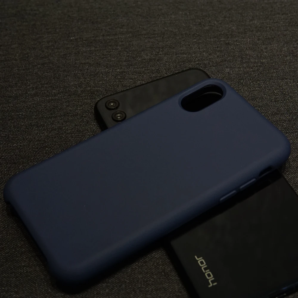 Жидкий силиконовый чехол для телефона iphone X XS MAX XR 7 8 6 6S Plus 11 Pro Max Мягкий противоударный защитный чехол - Цвет: Blue
