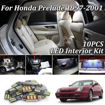 

10X Premium Canbus Xenon White LED Lights Interior Package For 1997-2001 Honda Prelude Led interior lights Kit +Tool