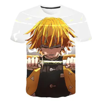 

Summer Youth New 3d Kimetsu No Yaiba Short Sleeve Girls T -Shirt Children Ghost Knife Boys Casual Cute T -Shirt