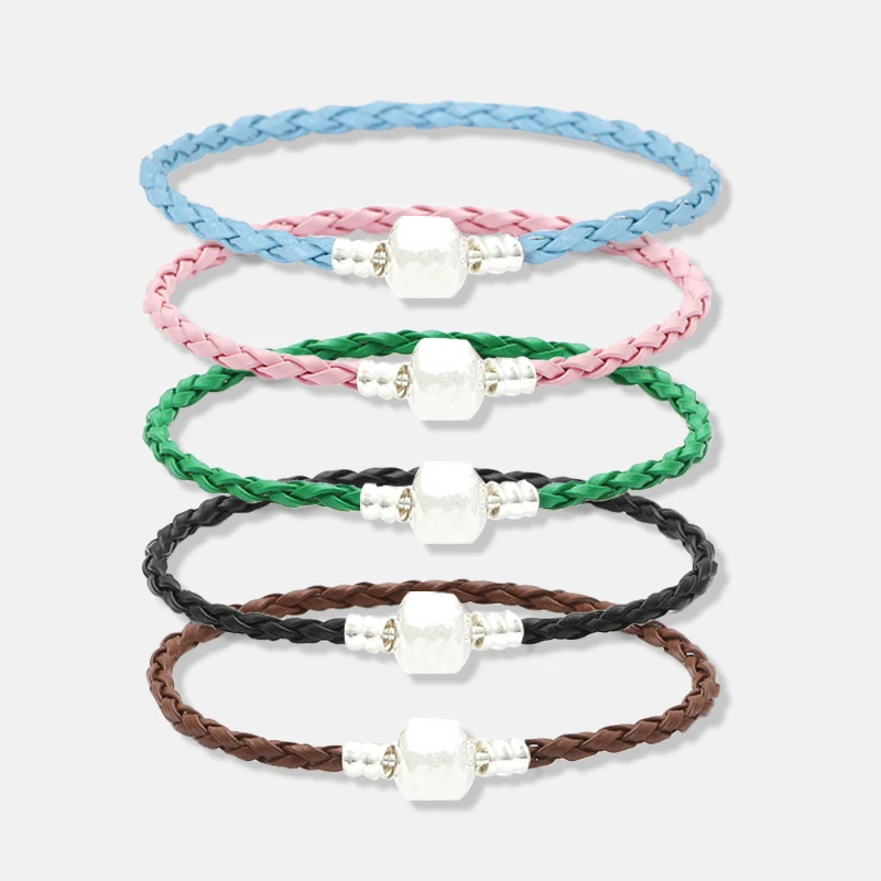 

9 Kinds Of Colourful Leather Chain Charm Bracelets with Fine Bracelet for Women Gifts Weave Hand Chain Hand Accessories