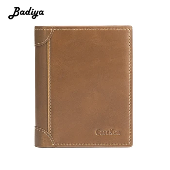 

Casual Men PU Leather Brand Vintage Short Business Clutch Bag Male Organizer Coin Purse Slim Fashion Retro Trifold Card Holder