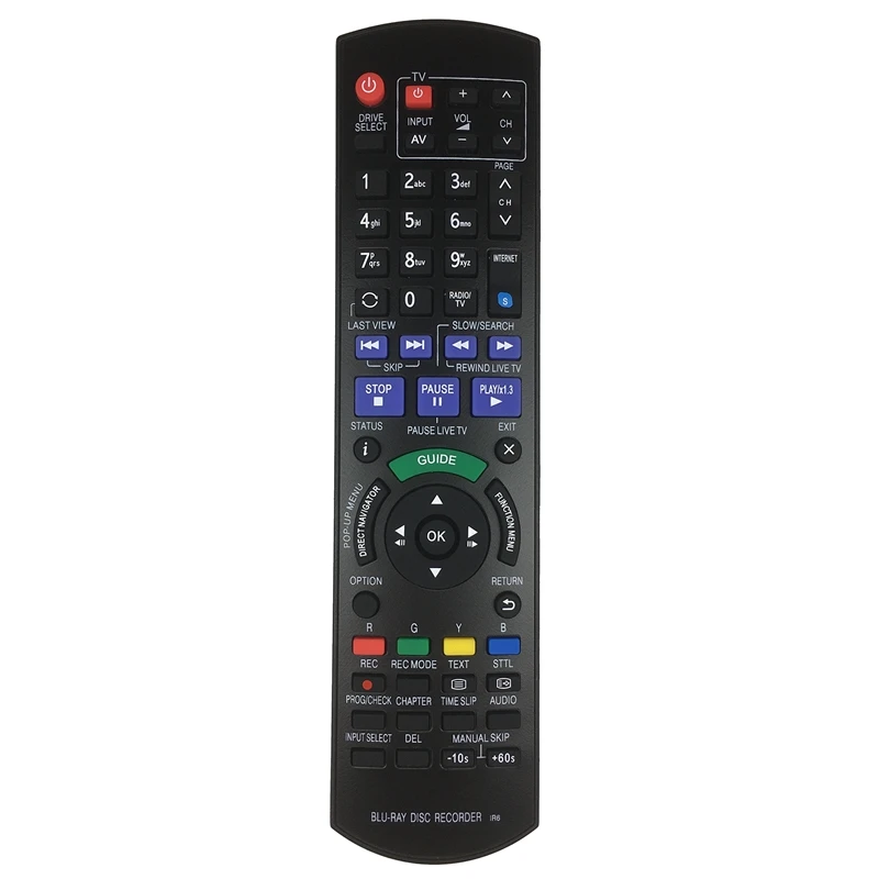 Blu-Ray DVD Remote Control for Panasonic N2QAYB000755/757/780/781/344/136 Recorder Replacement | Электроника