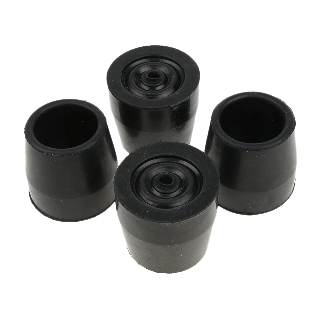 4Pcs Walking Stick Ferrule Rubber Crutch Tip Securely on Broken Ground Rock Mud Anti-Skid Cane Replacement Tip Stability