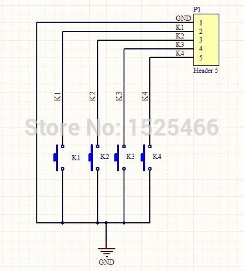 5x 4-Tasten Module - Universal Tastatur Board Für Elektronik Projekte