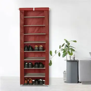

Assembled Shoe Rack Dust-proof Storage Shoe Cabinet 10 Layers 9 Lattices Home Shoe Stand Dormitory Simple Storage Shelf