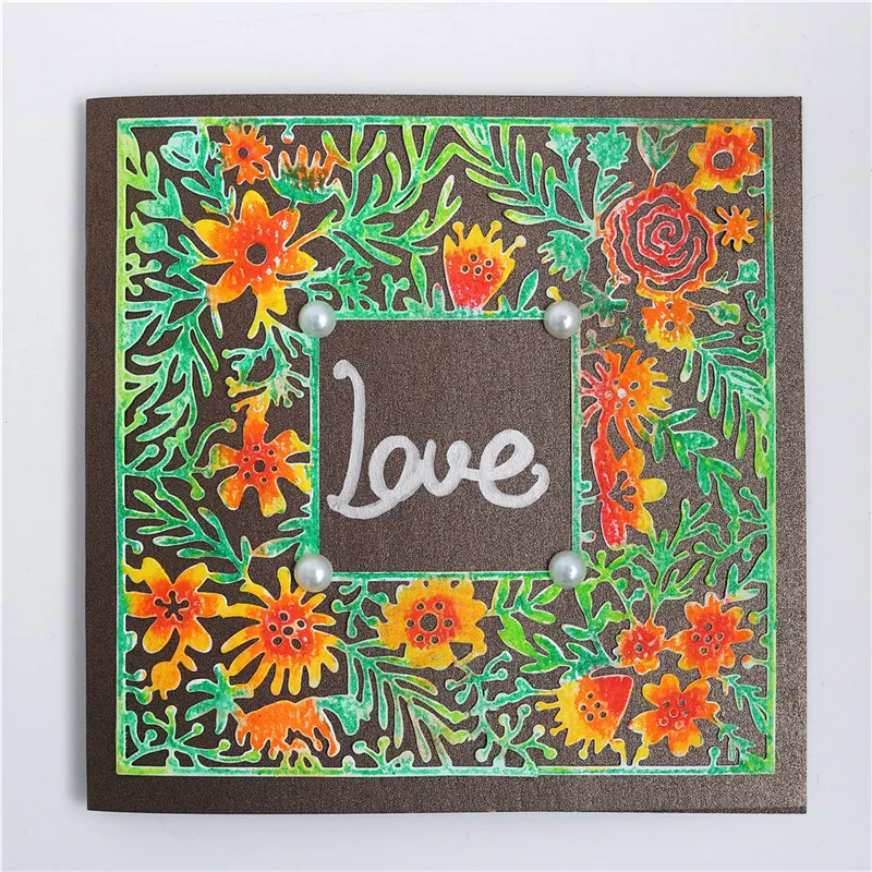 DiyArts рамка для цветов, штампы для альбома, металлические штампы для скрапбукинга, штампы для тиснения, трафареты для рукоделия
