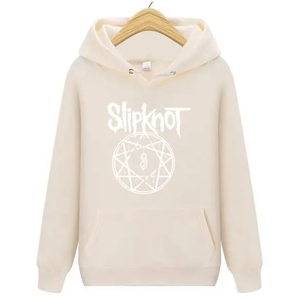 Весна осень печати Рок панк рок группа толстовки Slipknot панк толстовки с капюшоном в стиле хип-хоп с капюшоном мужская толстовка с капюшоном куртка - Цвет: Хаки